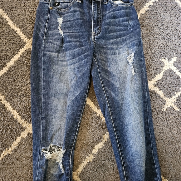 Kancan Distressed High Rise Skinny Jeans Size 24 - Picture 3 of 7